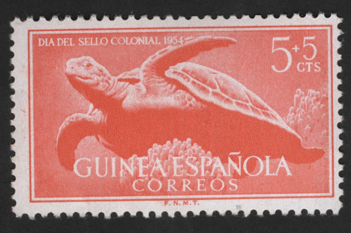 SCG13759 - Spanish Guinea 1954 “Colonial Stamp Day – Sea Turtle” Semi-Postal Stamp