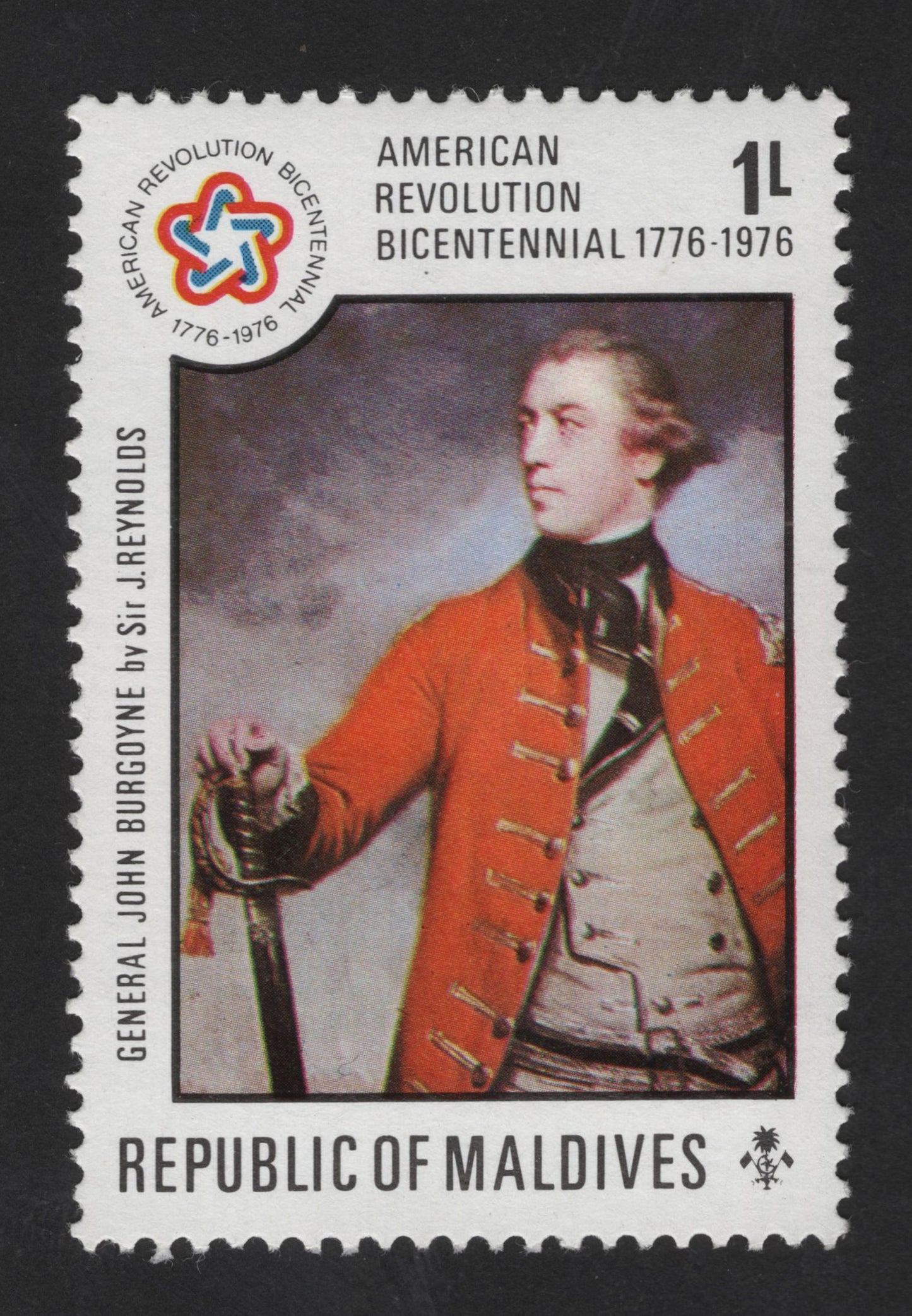 SCG13793 - Maldives 1976 – American Revolution Bicentennial: General John Burgoyne (1L)
