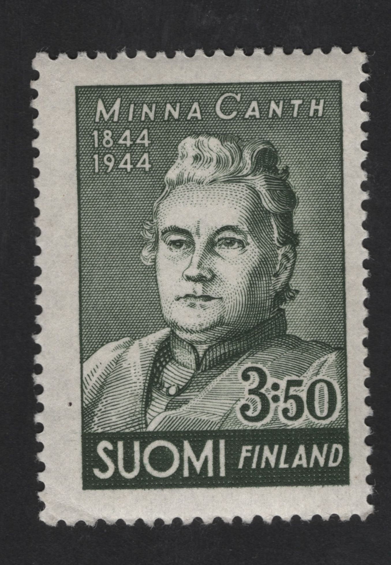 SCG13783 - Finland 3.50 Markka – Minna Canth Birth Centenary Stamp (1944)