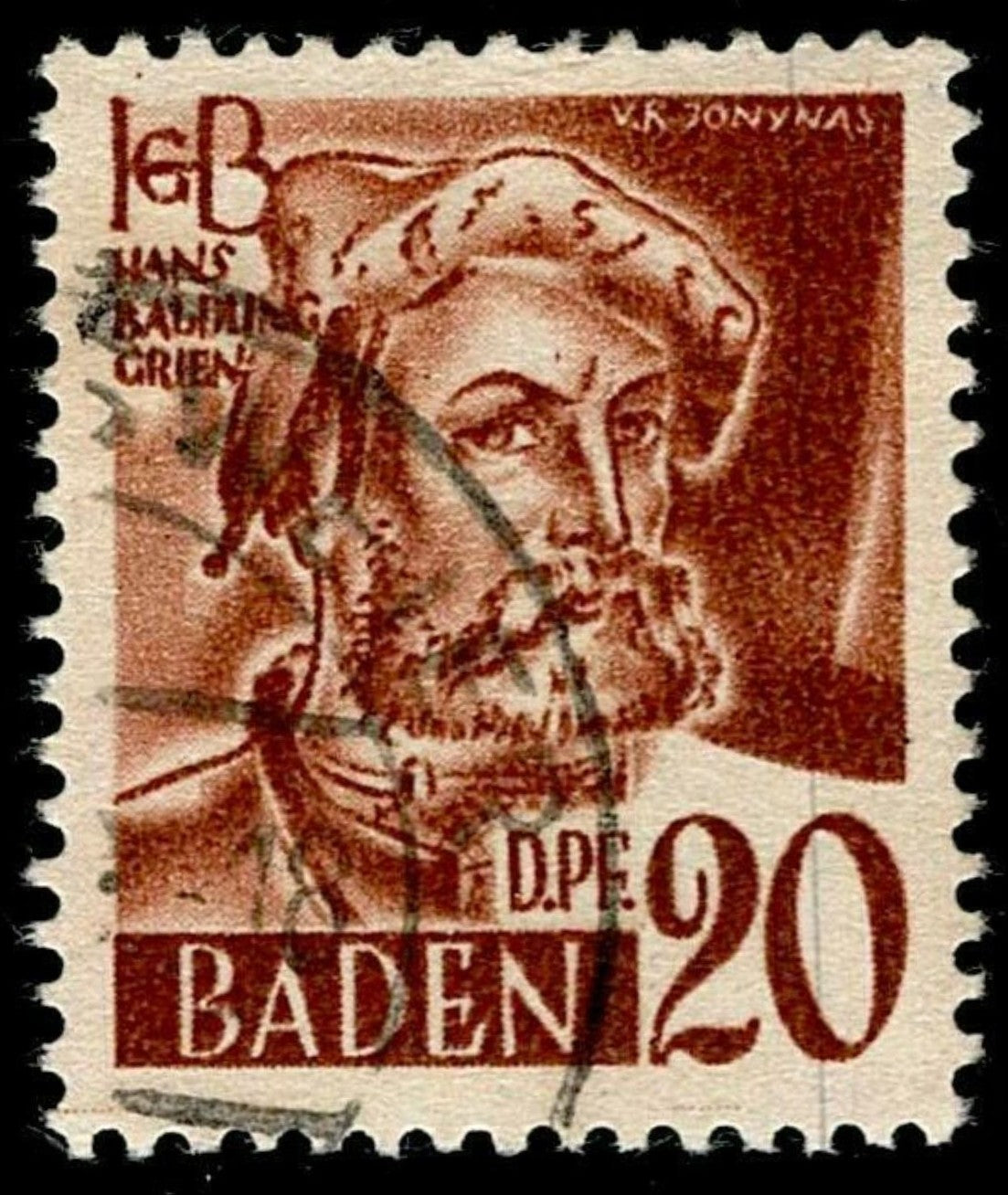 SCG1587 - Baden (French Zone) 1949 – Hans Baldung Grien (Used)
