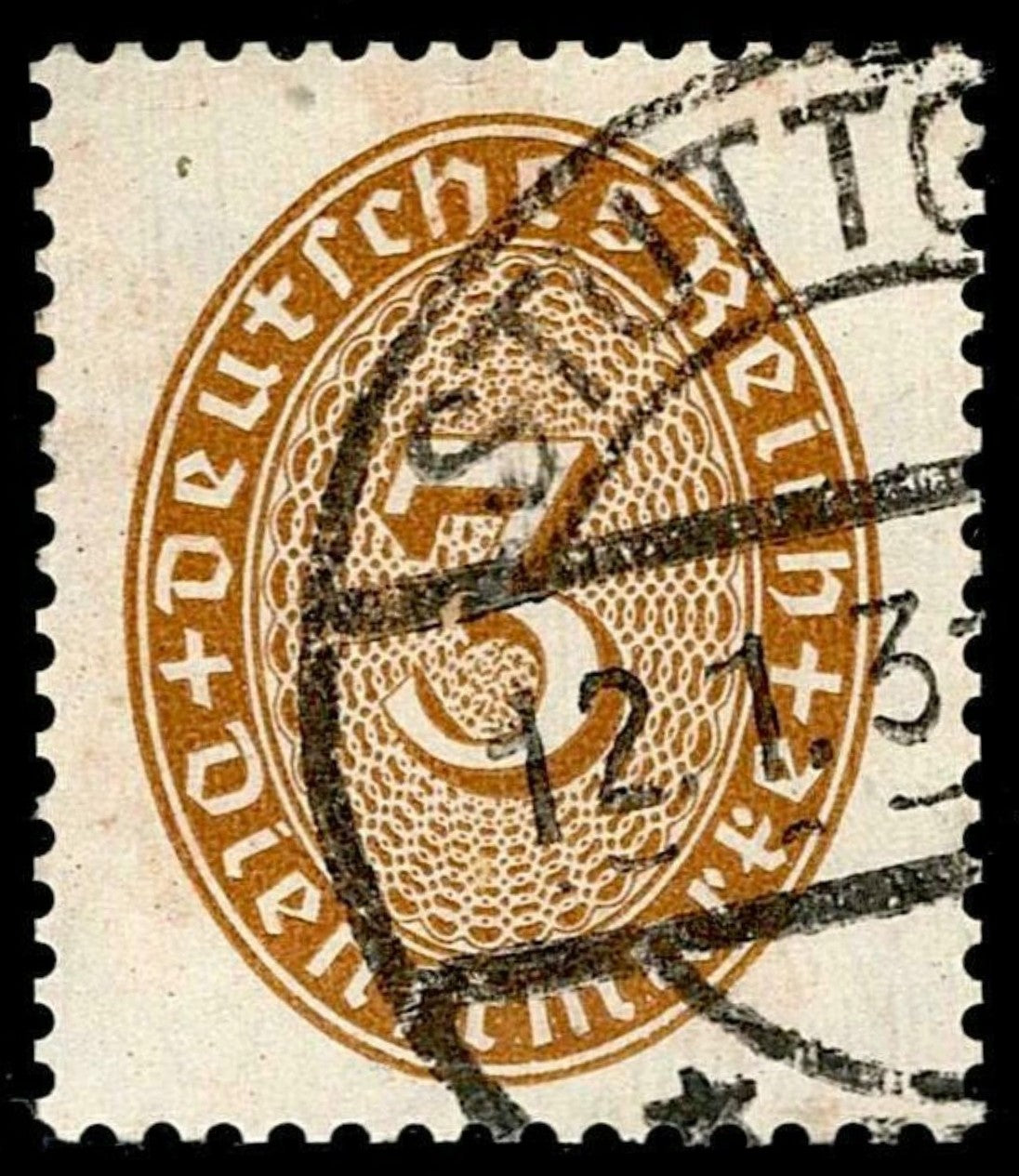 SCG1574 - Germany 1922 Official Stamp – 5 Pfennig Dienstmarke (Used)