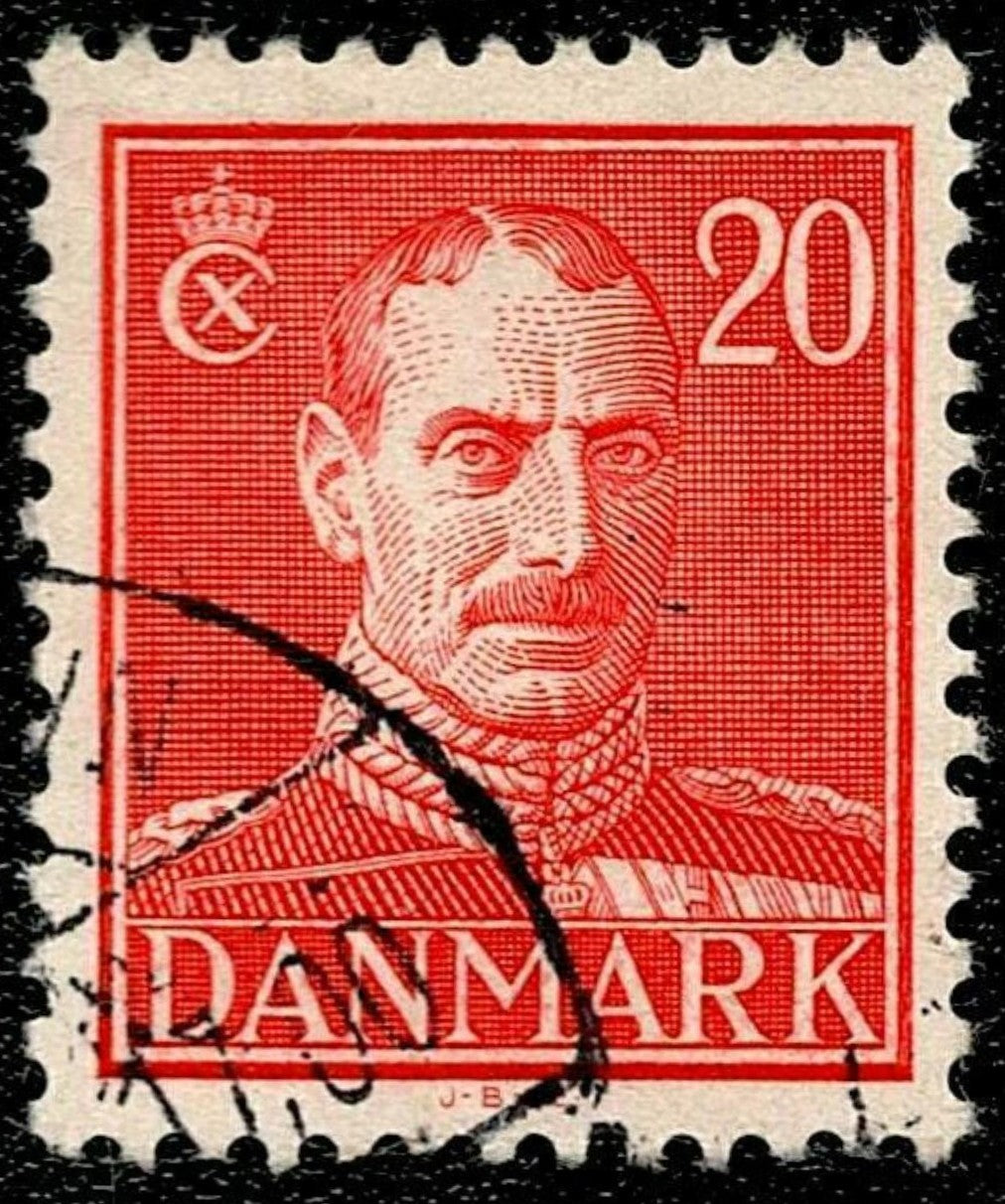 SCG1623 - Denmark – King Christian X 20 Øre Red (Used)