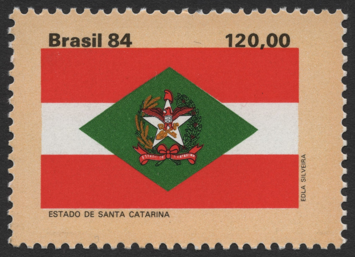 SCG472 - 1984 Brazil Stamp – Flag of Santa Catarina State