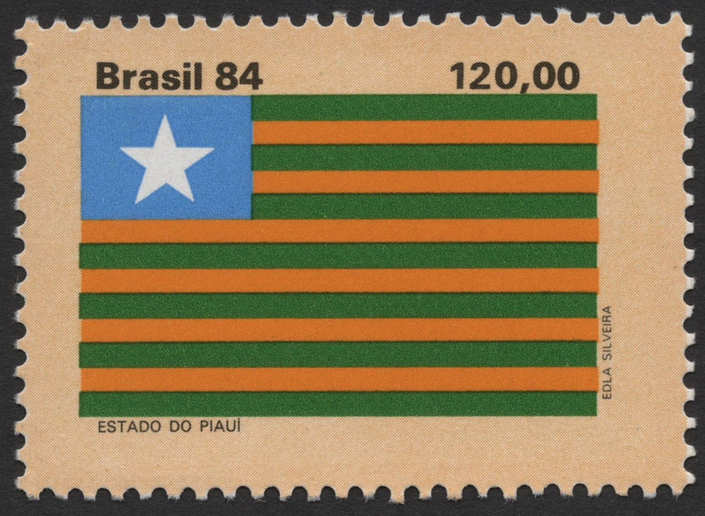 SCG471 - 1984 Brazil Stamps – Flags of Minas Gerais, Mato Grosso, Piauí & Maranhão