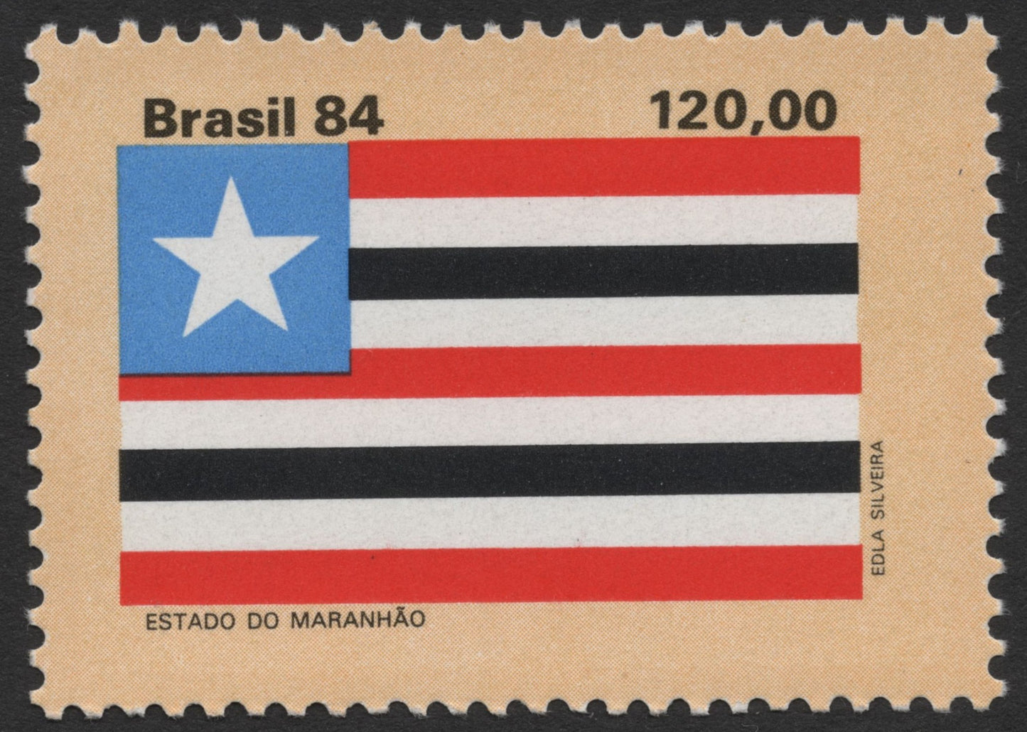 SCG471 - 1984 Brazil Stamps – Flags of Minas Gerais, Mato Grosso, Piauí & Maranhão