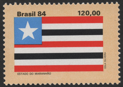 SCG471 - 1984 Brazil Stamps – Flags of Minas Gerais, Mato Grosso, Piauí & Maranhão