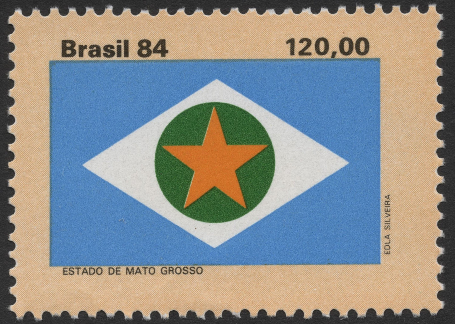 SCG471 - 1984 Brazil Stamps – Flags of Minas Gerais, Mato Grosso, Piauí & Maranhão