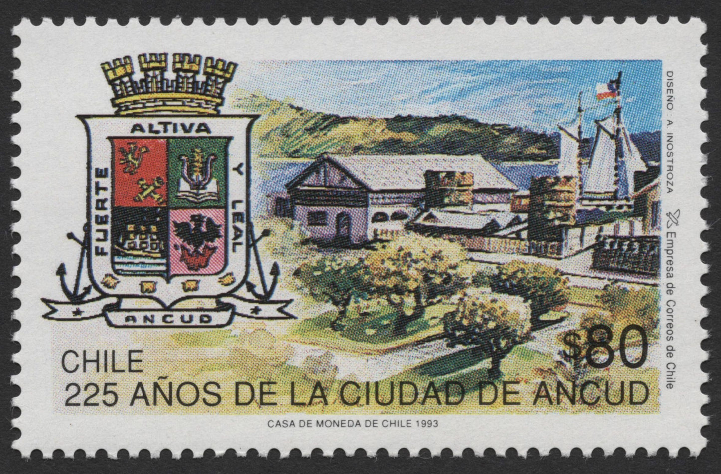 SCG484 - Chile 1993 Stamps – Historic City Anniversaries Set