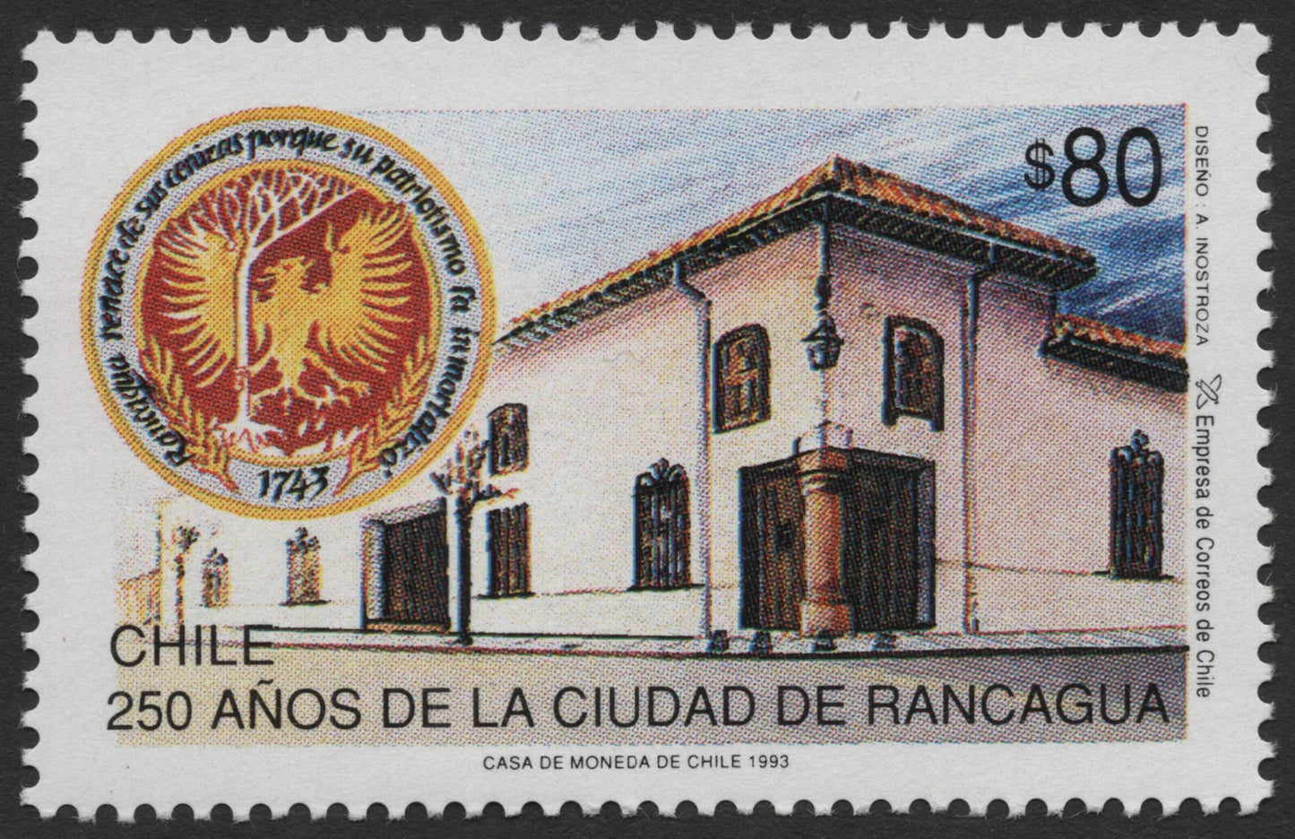 SCG484 - Chile 1993 Stamps – Historic City Anniversaries Set