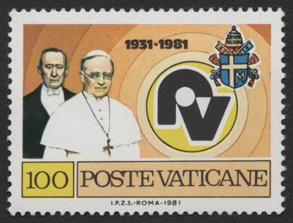 SCG420 - Vatican City 1981 50th Anniversary of Vatican Radio Stamp Set