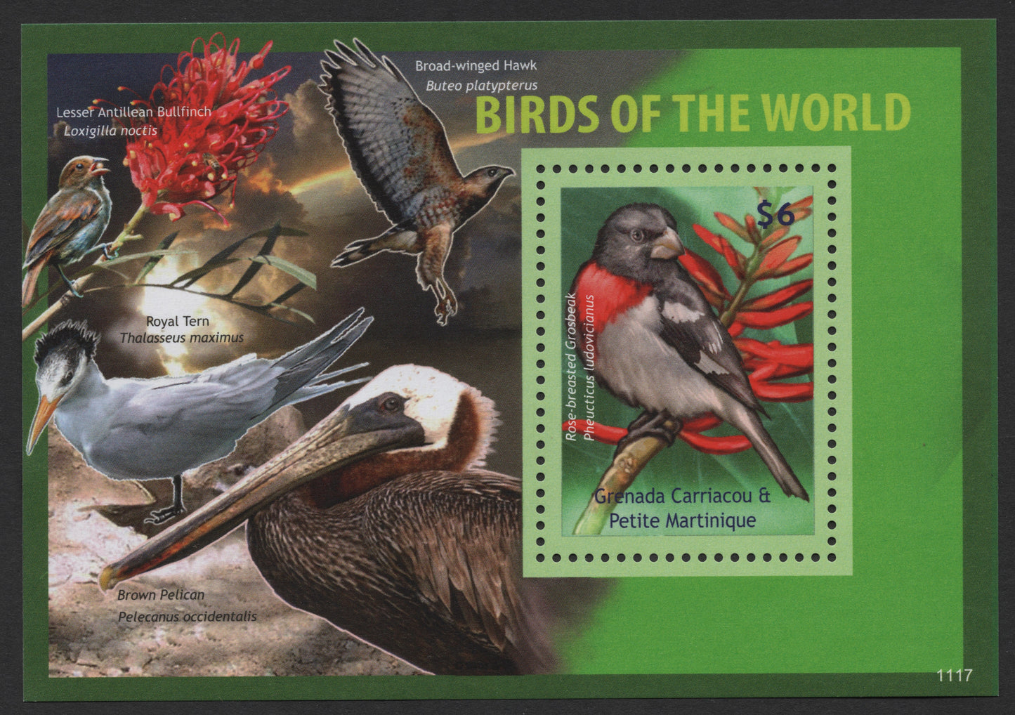 SCG541 - Birds of the World Miniature Sheet – Grenada Carriacou & Petite Martinique