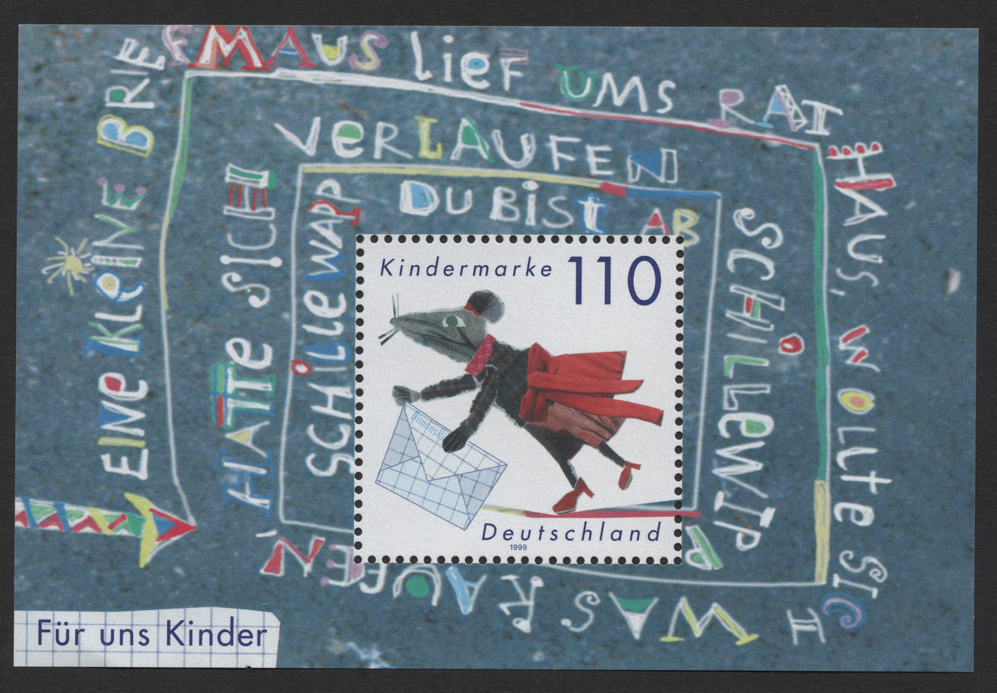 SCG548 - Germany 1999 Kindermarke Mouse Miniature Sheet