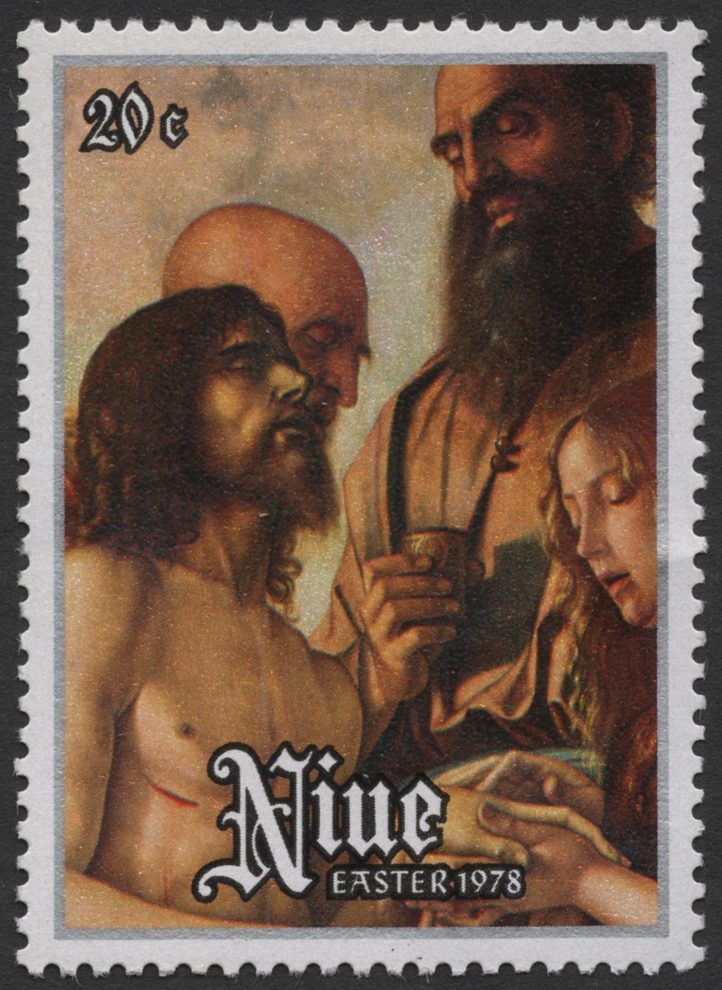 SCG1749 - Niue 1978 Easter Stamp – "Doubting Thomas" Painting Detail