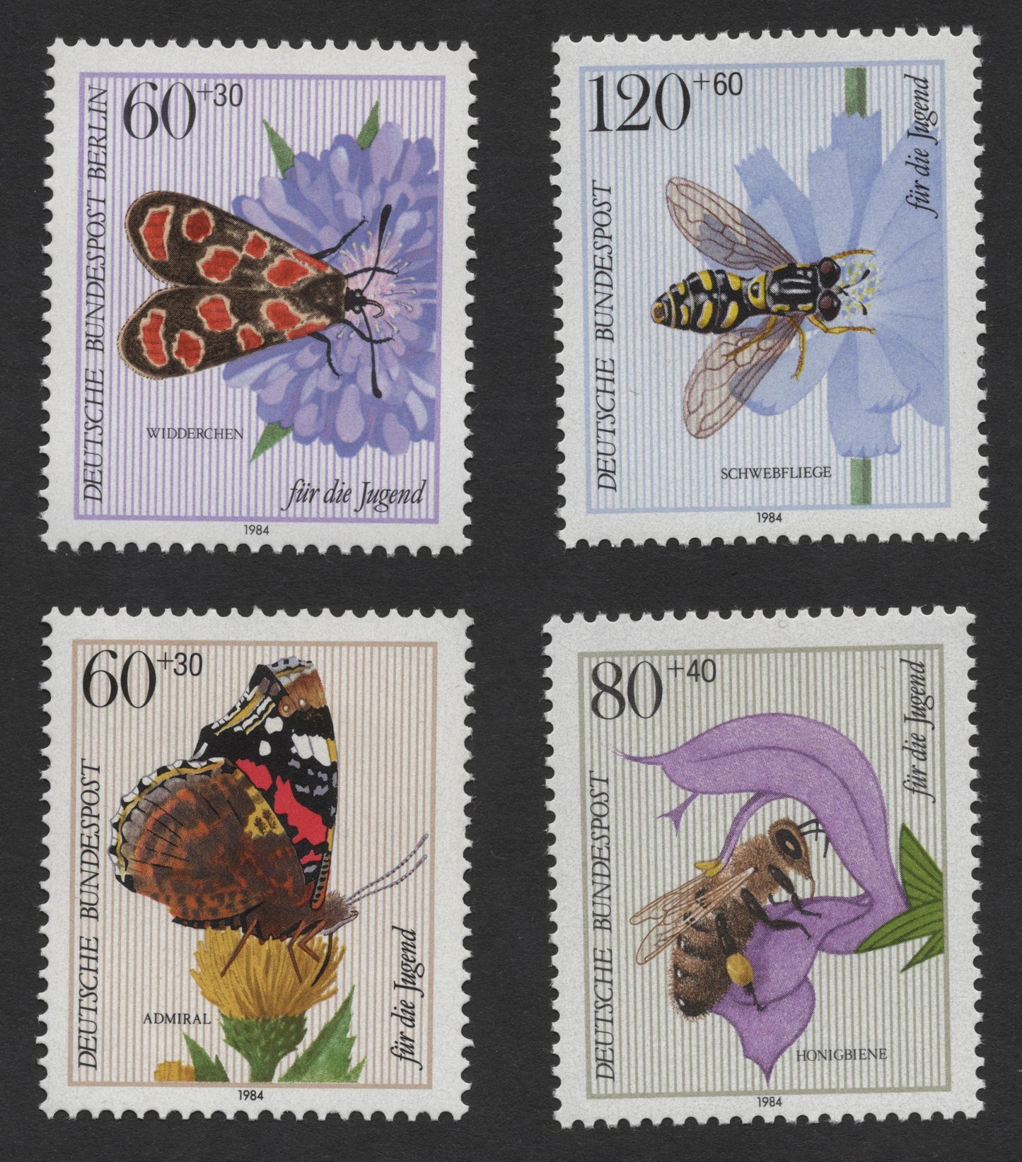 SCG348 - Berlin 1984 Nature Set – Butterflies, Bees, and Hoverflies (MNH)