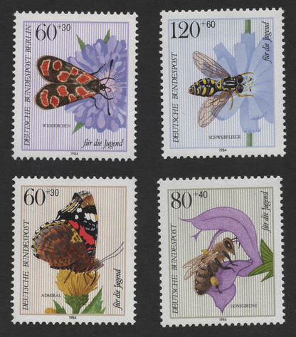 SCG348 - Berlin 1984 Nature Set – Butterflies, Bees, and Hoverflies (MNH)