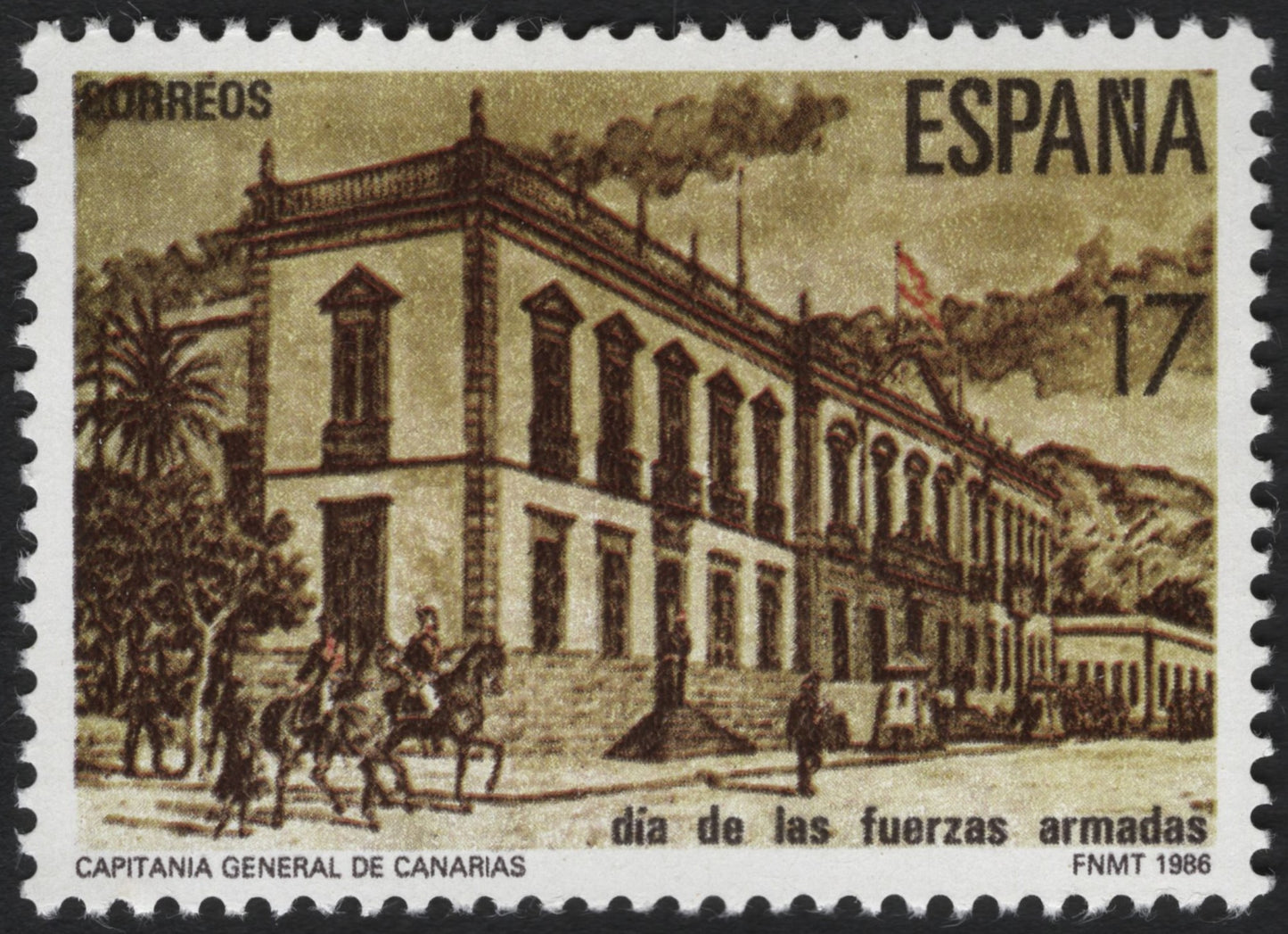 SCG9862 - Spain 1986 – Capitanía General de Canarias, Armed Forces Day (17 Ptas)
