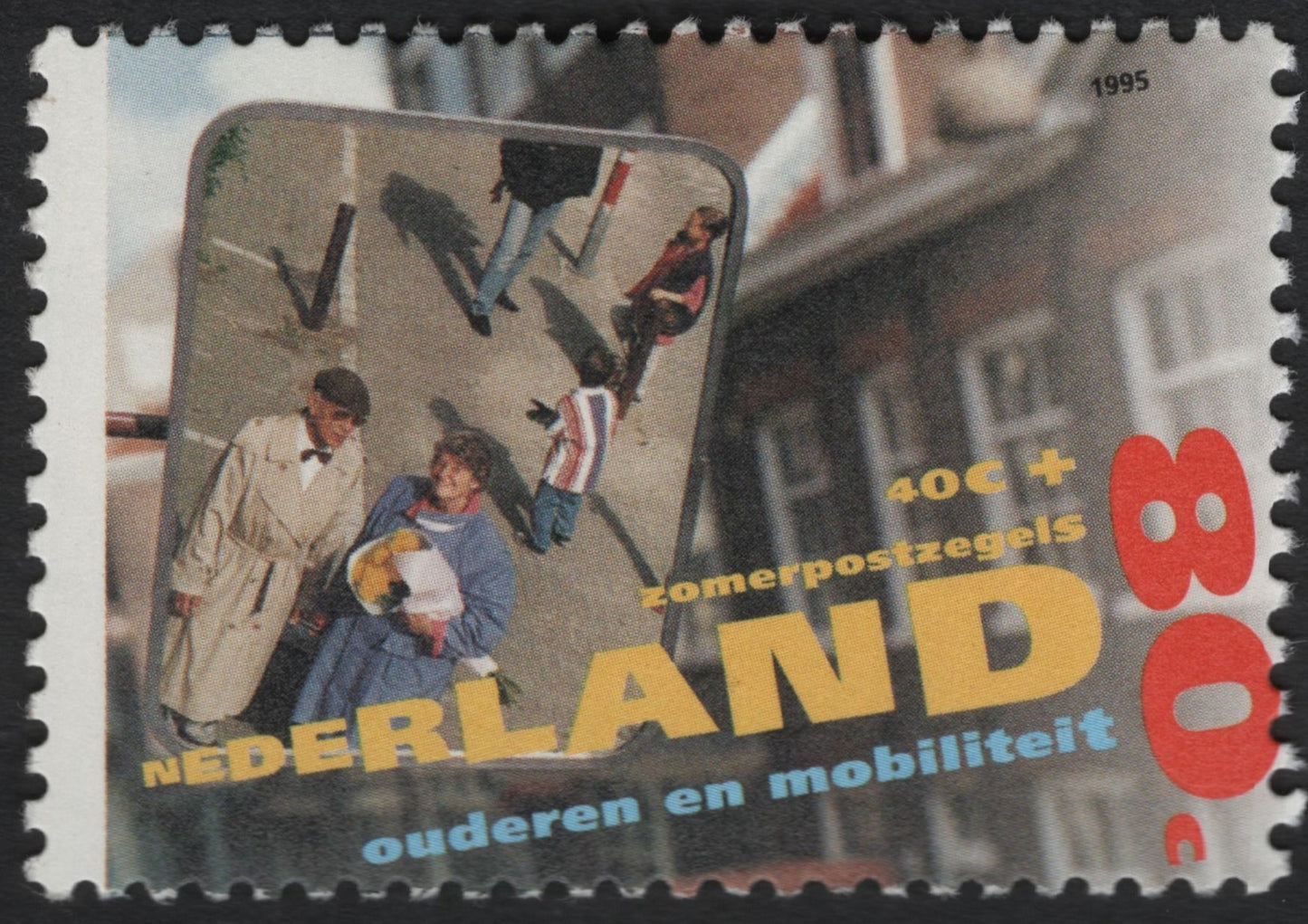 SCG9852 - Netherlands 1995 – Elderly & Mobility (Zomerpostzegel) – 80c + 40c Semi-Postal