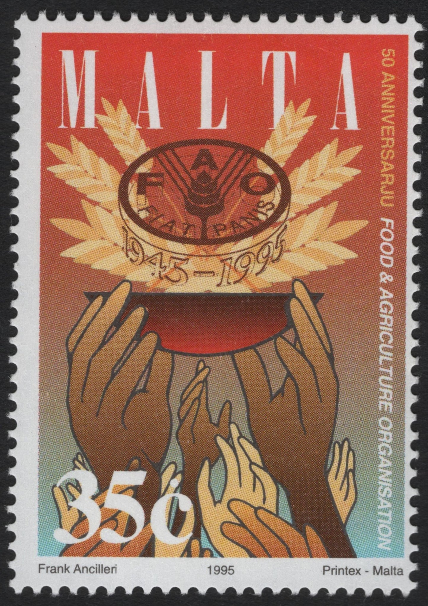 SCG9828 - Malta 1995 – FAO 50th Anniversary (35c)