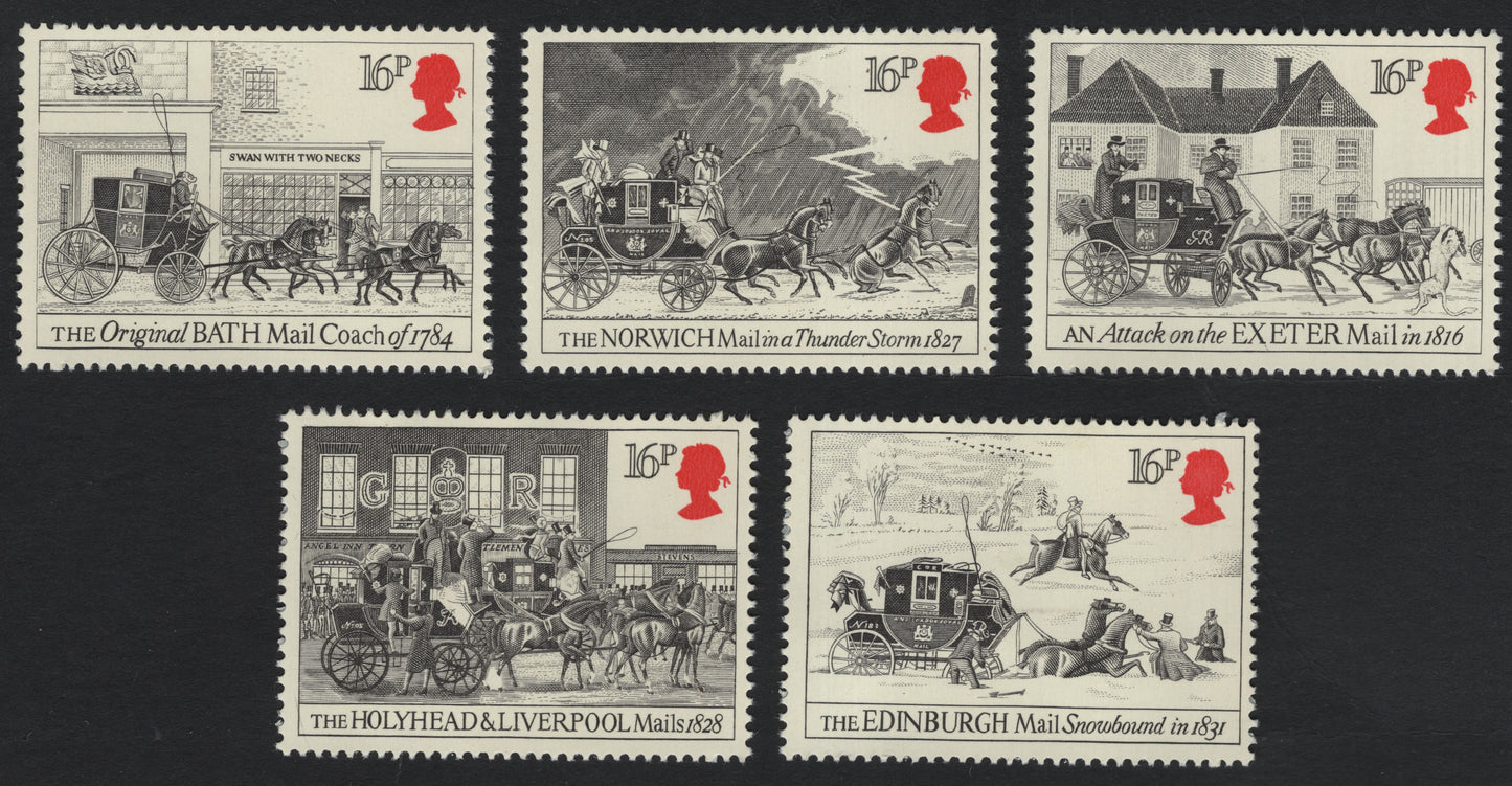 SCG8119 - Great Britain 1984 – Bicentenary of the Mail Coach Service (16p Set)