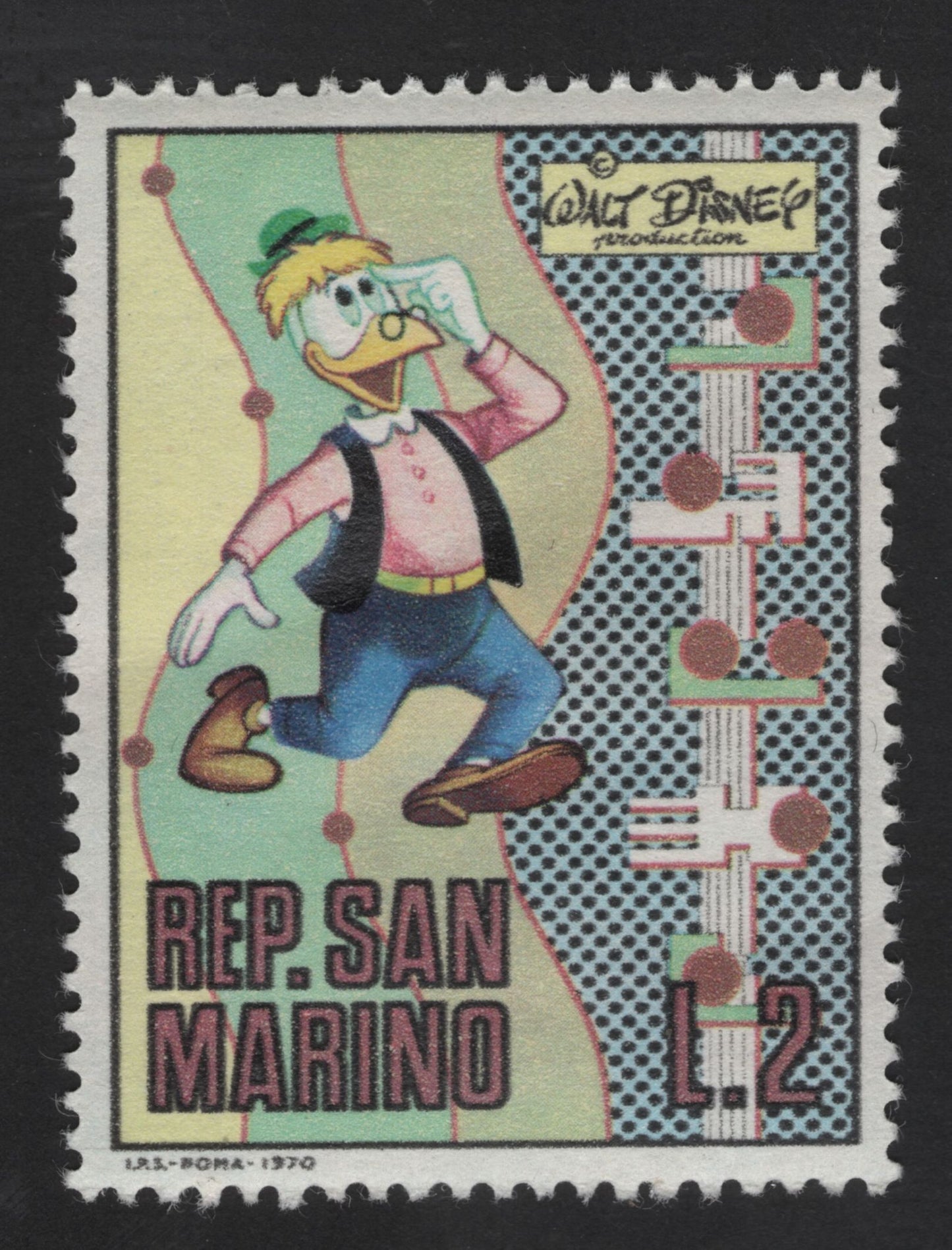 SCG13273 - San Marino 1970 Walt Disney Production – Donald Duck Cartoon Stamp (L.2)