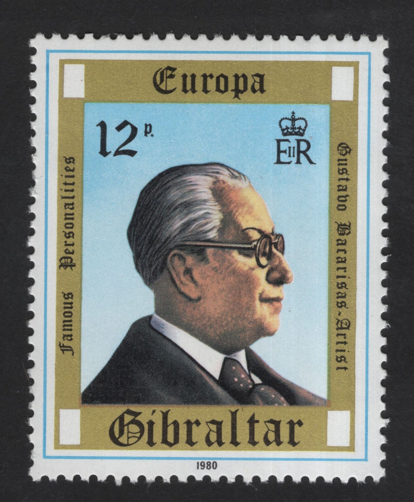SCG13274 - Sir Augustus John – Gibraltar Europa Stamp (1980)