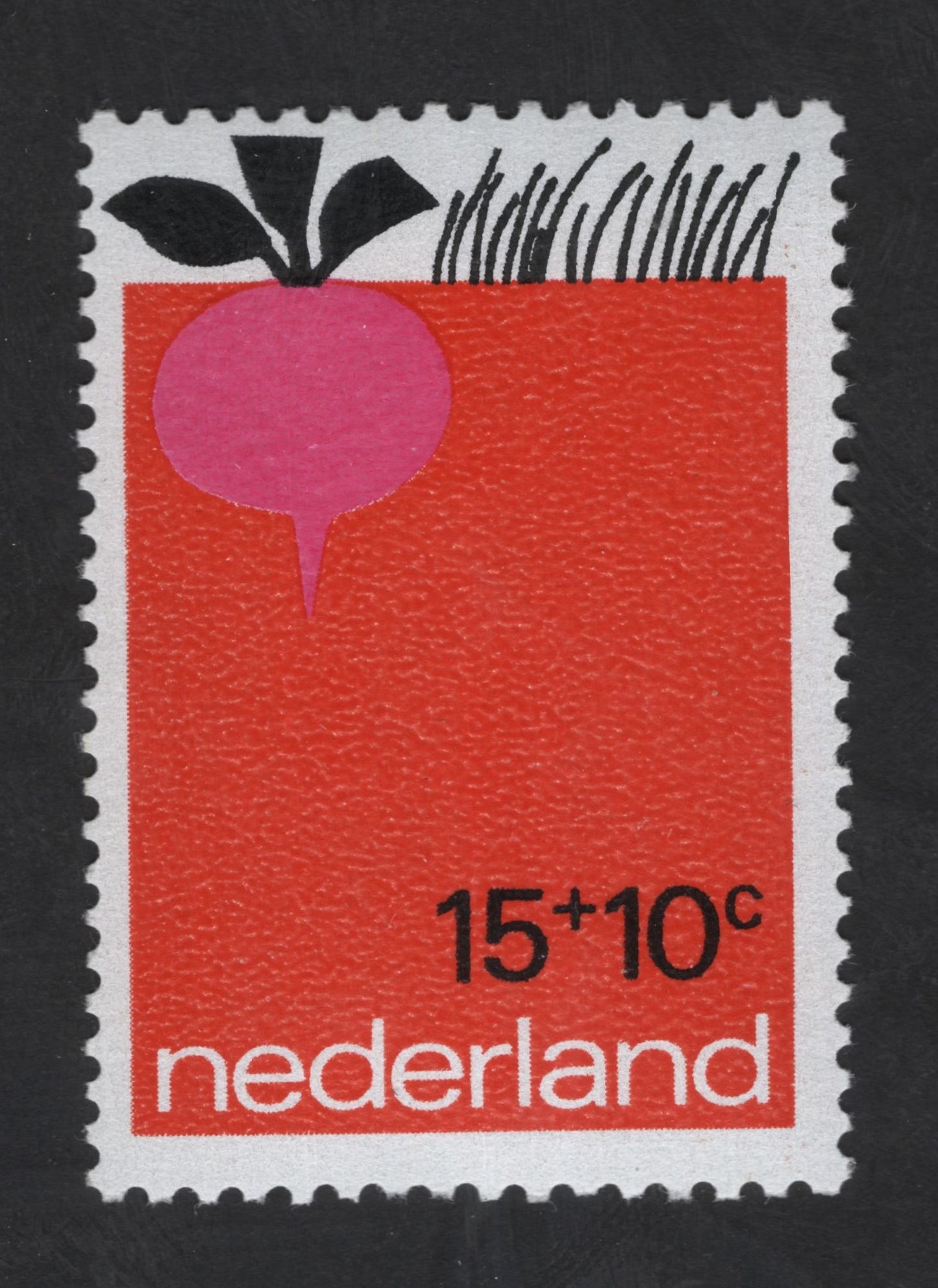 SCG13266 - Netherlands Kinderzegel “Radish” Semi-Postal Stamp – 15+10c Child Welfare Issue