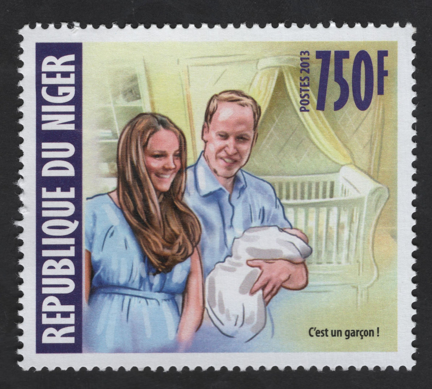 SCG13285 - Niger 2013 – Royal Birth of Prince George Commemorative Stamp (750F)