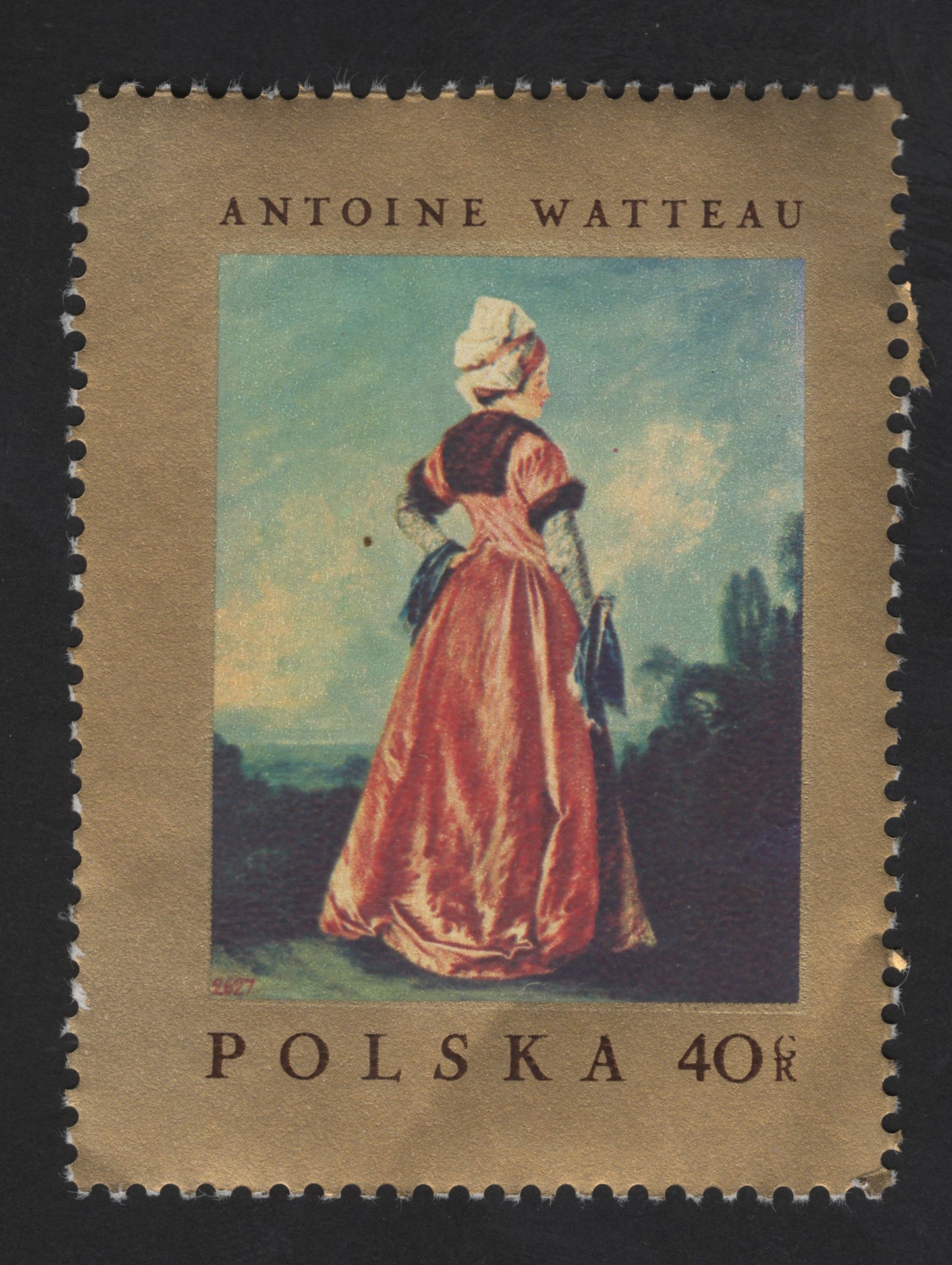 SCG13317 - Poland 40g Antoine Watteau Painting Stamp