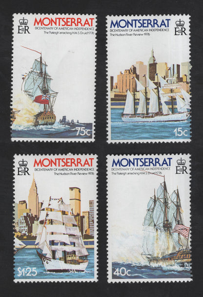 SCG13486 - Montserrat 1976 – Bicentenary of American Independence Sailing Ships Set