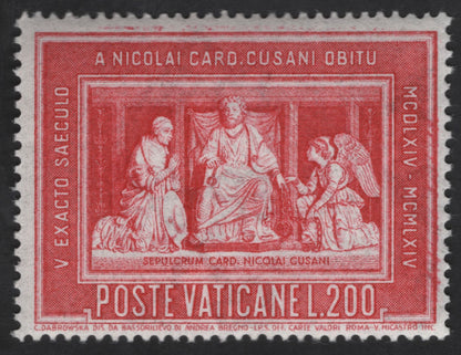 SCG13488 - Vatican City 1964 Cardinal Nicholas of Cusa Memorial Stamp Pair
