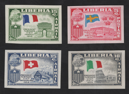 SCG13494 - Liberia 1956 Airmail Stamps – President Tubman’s European Visit Commemorative Set