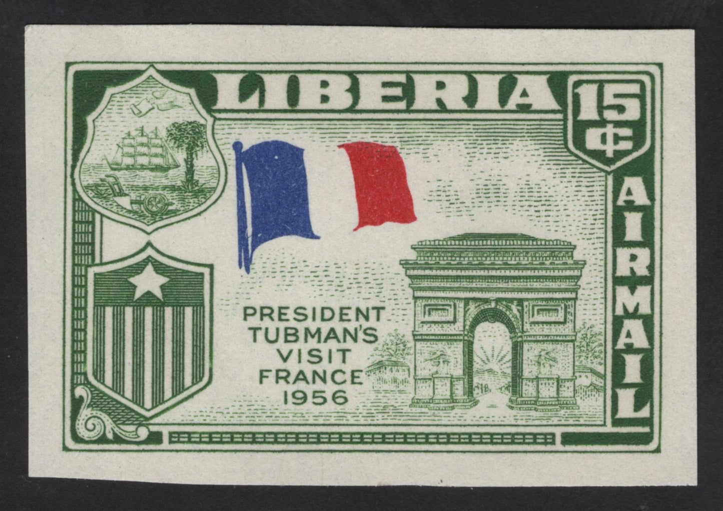 SCG13494 - Liberia 1956 Airmail Stamps – President Tubman’s European Visit Commemorative Set
