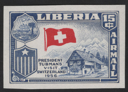 SCG13494 - Liberia 1956 Airmail Stamps – President Tubman’s European Visit Commemorative Set