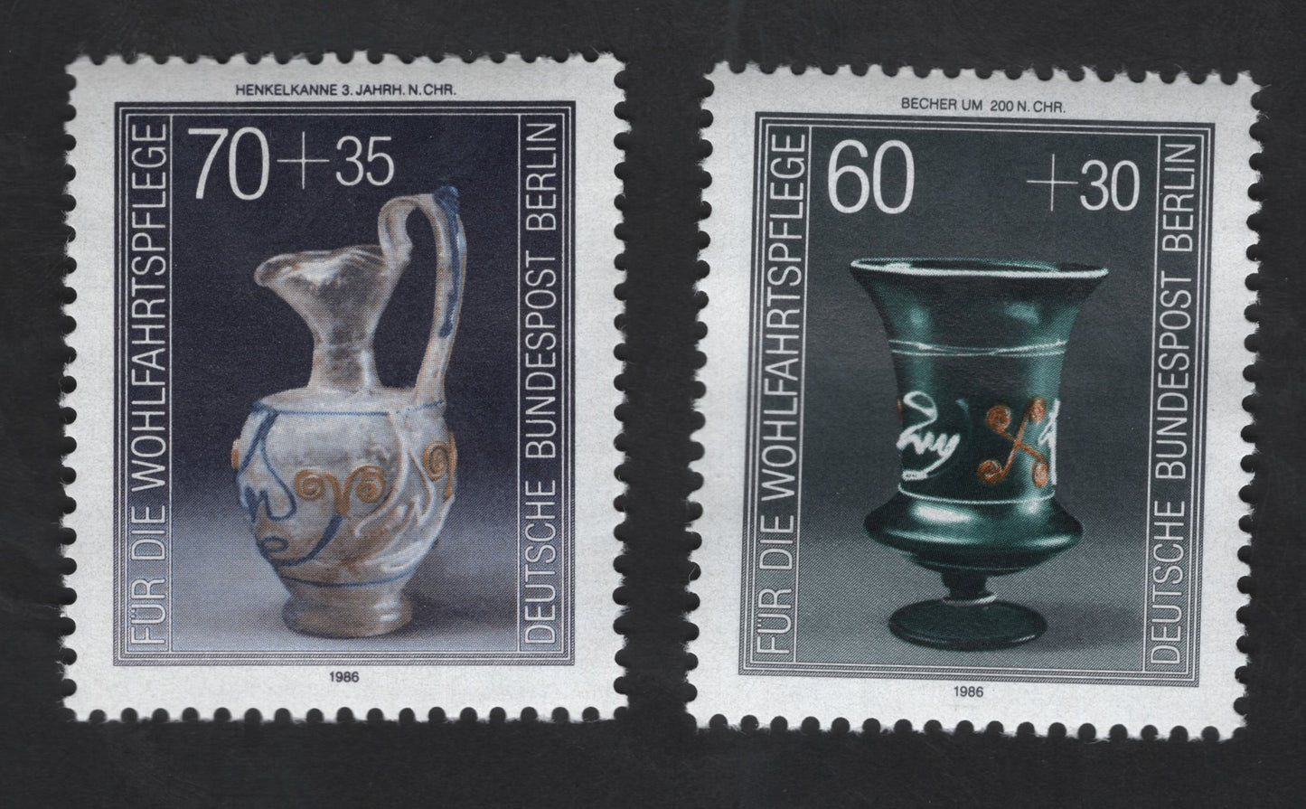 SCG13495 - Germany 1986 Welfare Semi-Postal Stamps – Historic Glass Vessels