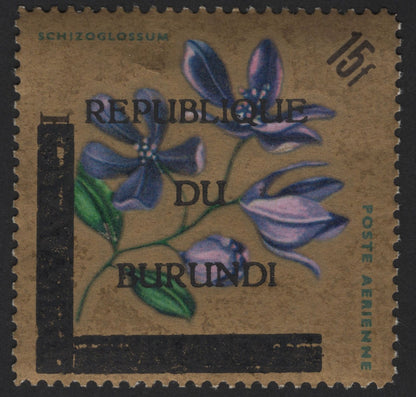 SCG13497 - Burundi 14f & 15f Botanical Airmail Stamps – African Wildflowers (Thunbergia & Schizoglossum)