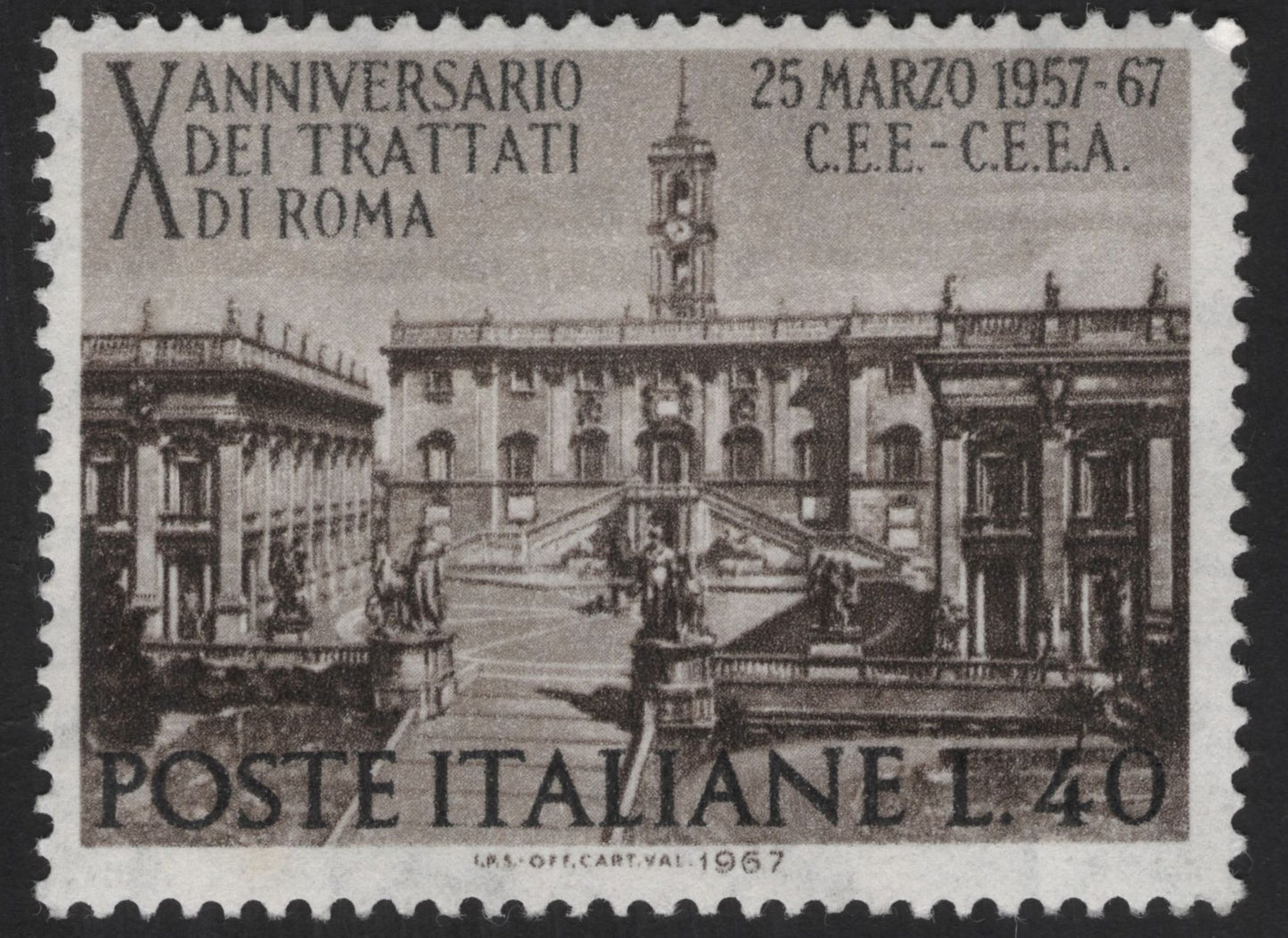 SCG13553 - Italy 1967 – 10th Anniversary of the Treaties of Rome (Palazzo Senatorio, Campidoglio)