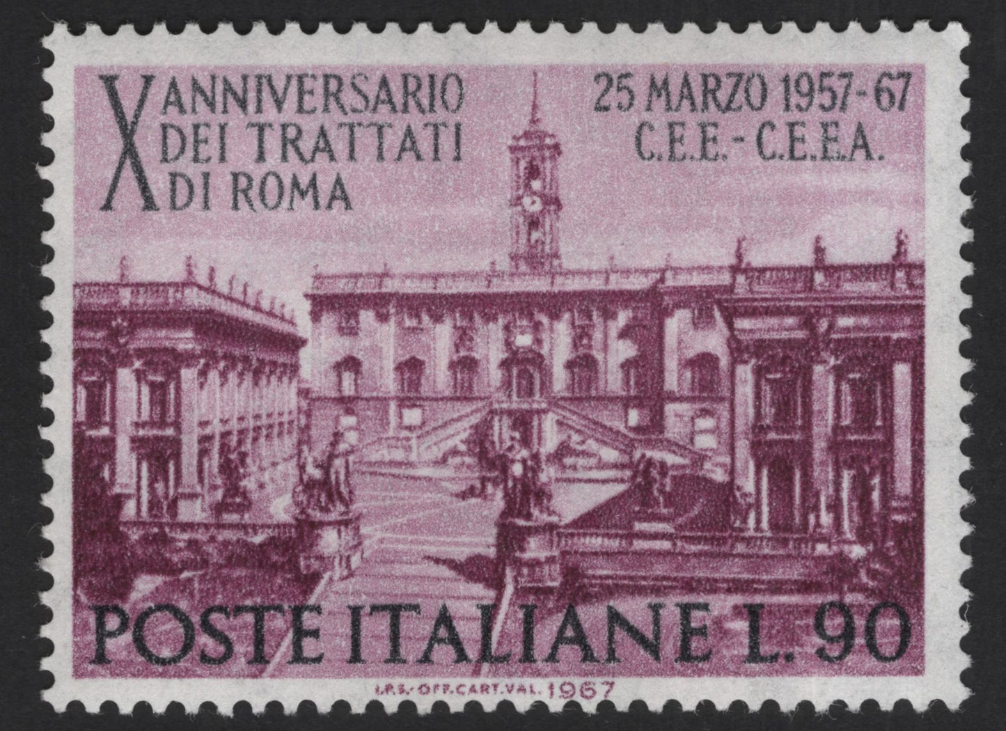 SCG13553 - Italy 1967 – 10th Anniversary of the Treaties of Rome (Palazzo Senatorio, Campidoglio)