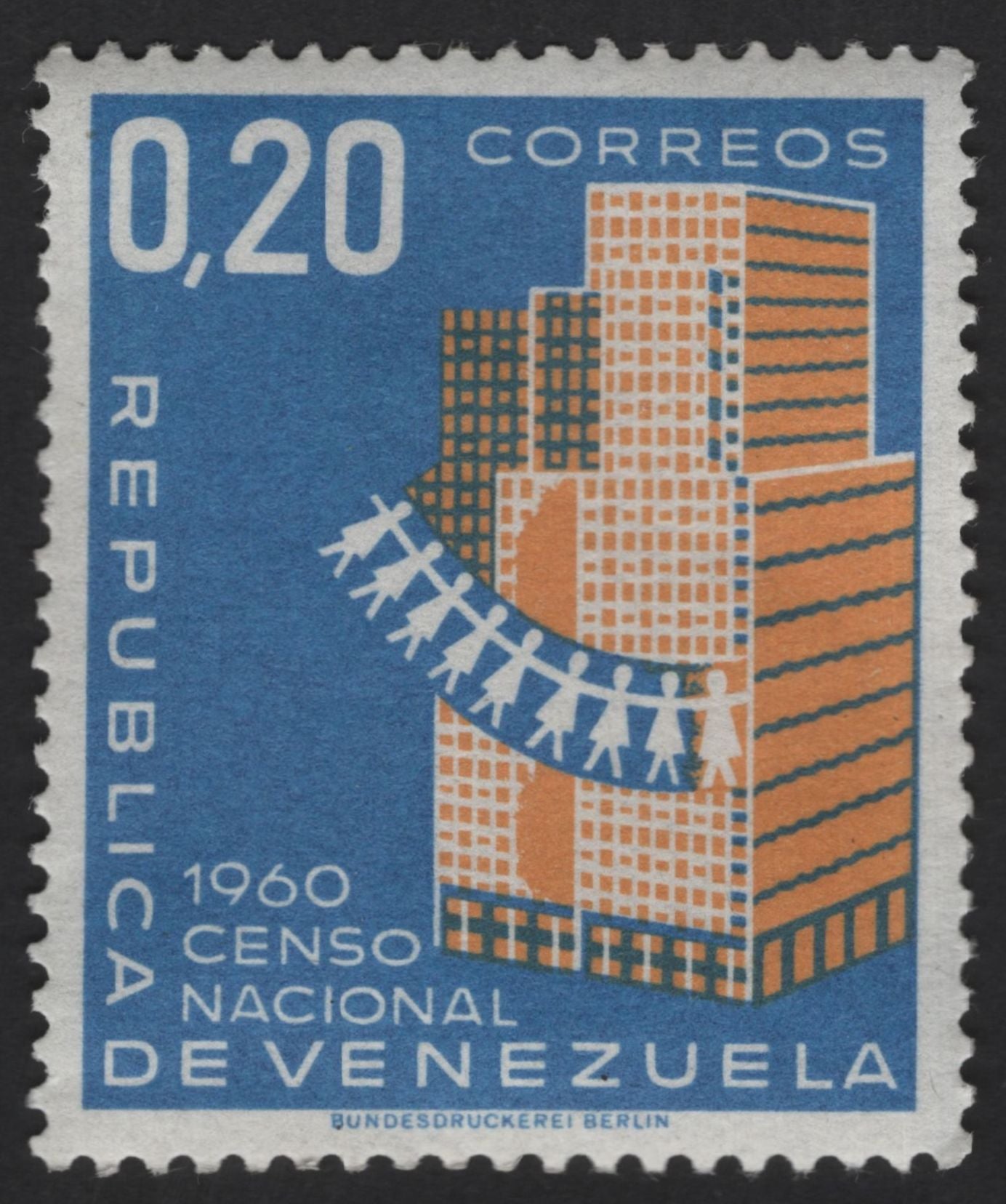 SCG13555 - 1960 National Census – Modern City and Population Symbol (Venezuela)