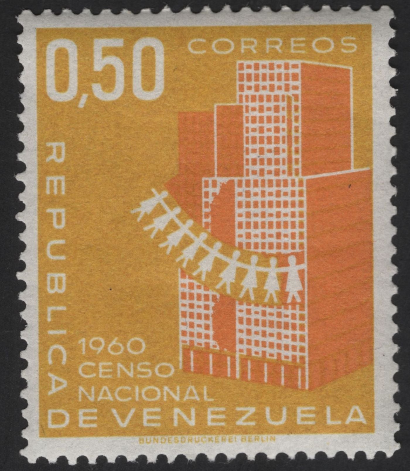SCG13555 - 1960 National Census – Modern City and Population Symbol (Venezuela)