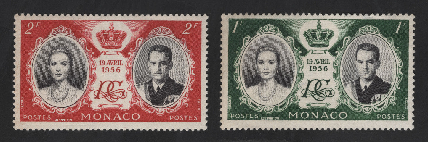 SCG13557 - Monaco 1956 Royal Wedding – Prince Rainier III and Grace Kelly Commemorative Stamps