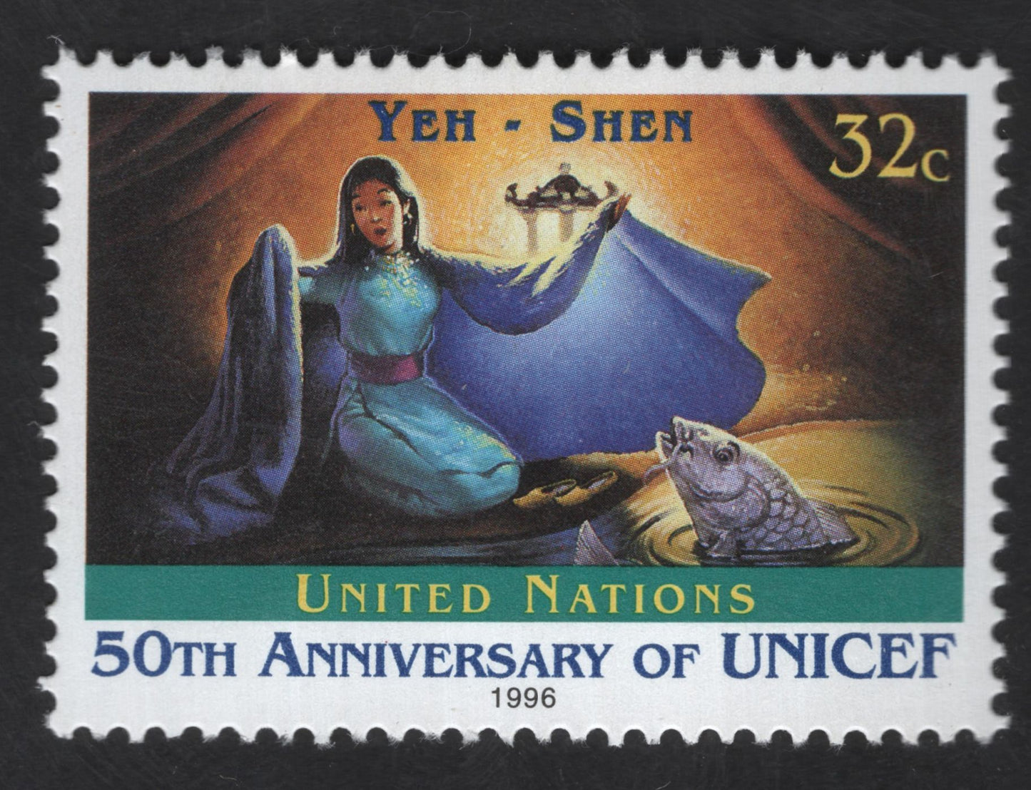 SCG13234 - United Nations 1996 – Yeh-Shen (Chinese Cinderella) | 50th Anniversary of UNICEF – 32c Stamp