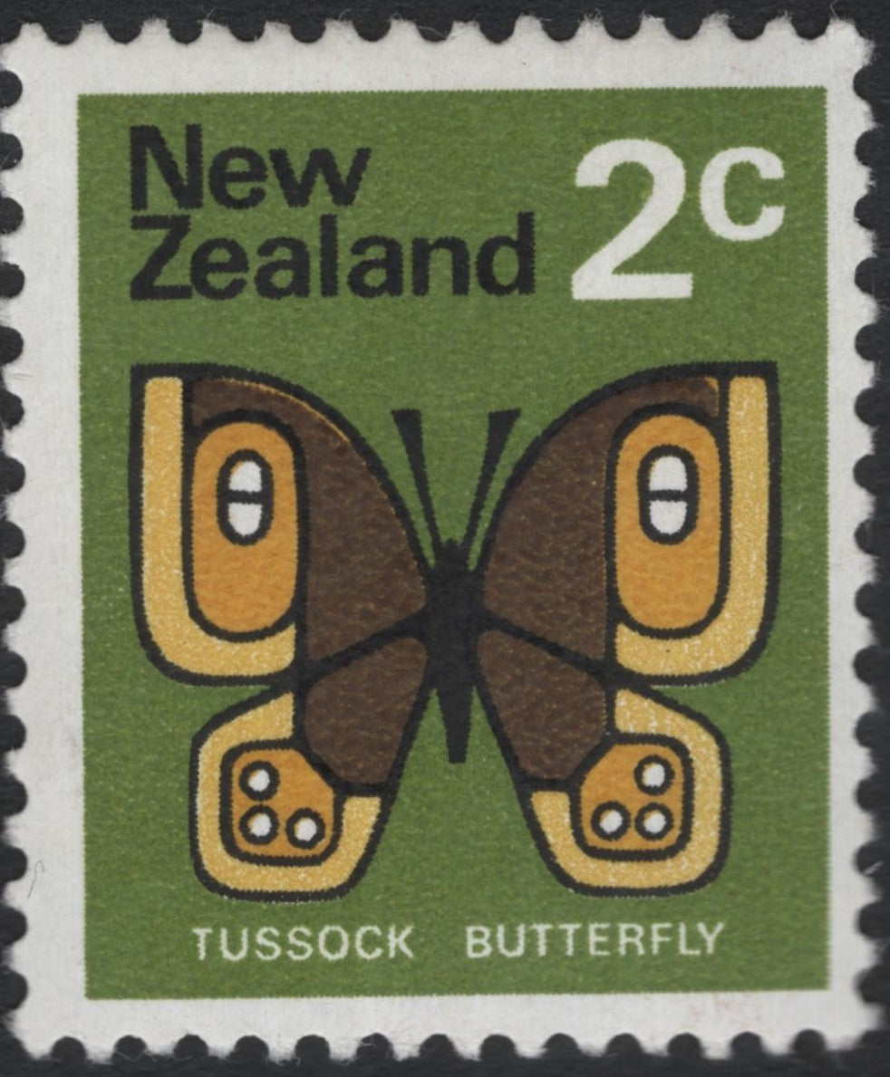 SCG11116 - New Zealand – Tussock Butterfly, 2c (Definitive Fauna Issue)