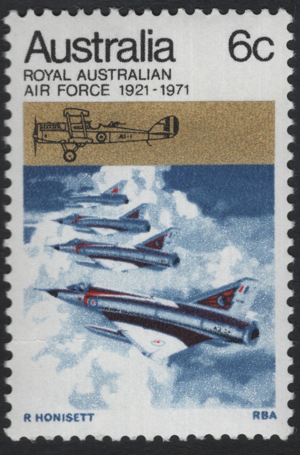SCG11120 - Australia 1971 – Royal Australian Air Force 50th Anniversary, 6c (RAAF Aircraft)