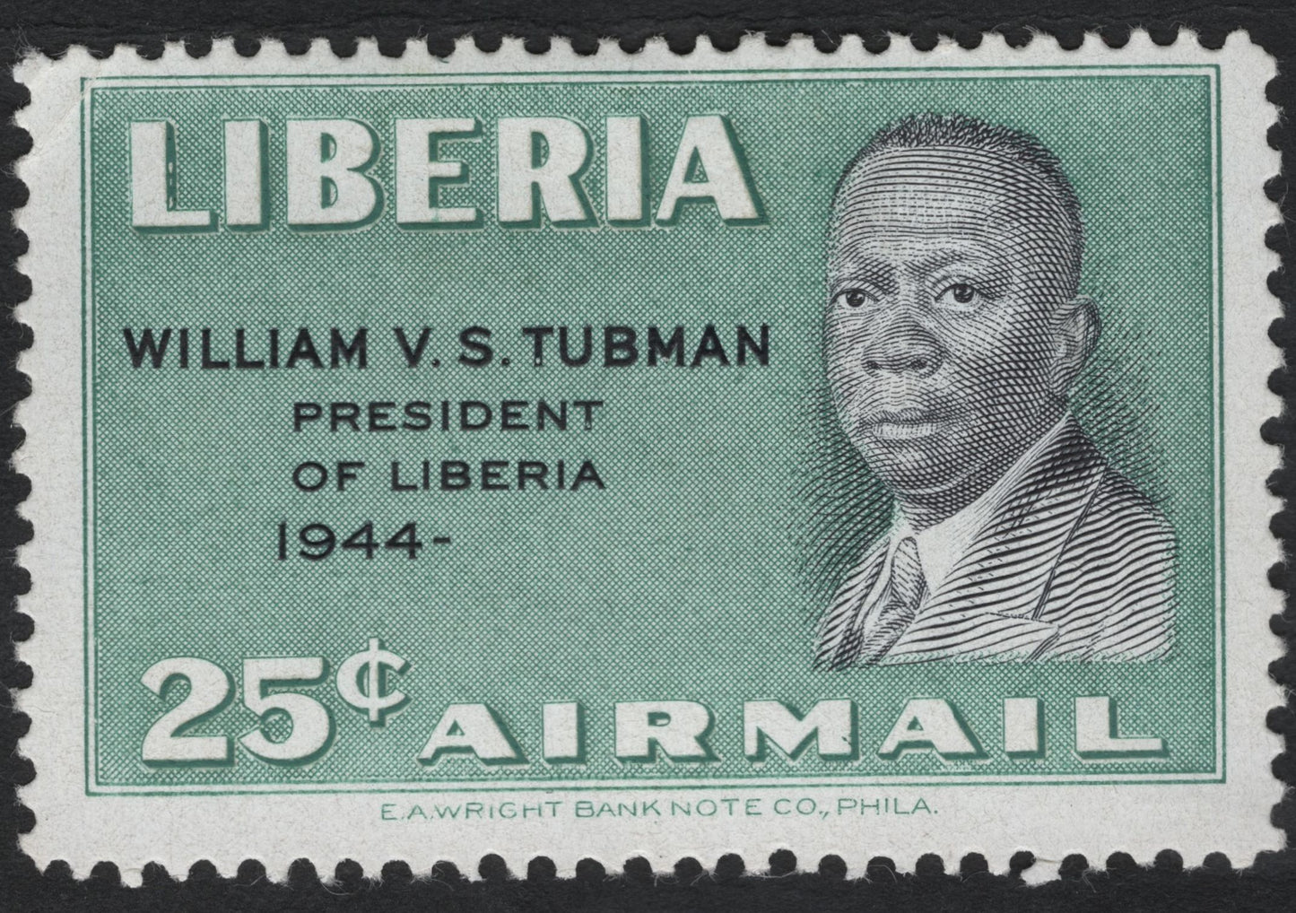 SCG11138 - Liberia 25¢ Airmail – President William V. S. Tubman Portrait (1944 Issue)