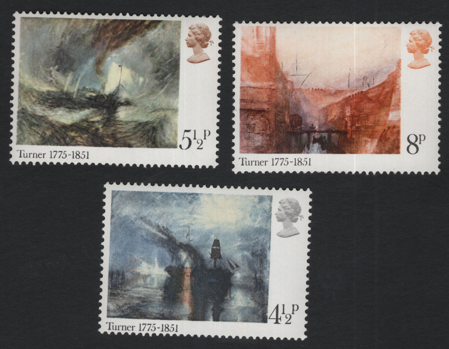 SCG10944 - United Kingdom – J.M.W. Turner Bicentenary Art Stamps (1975)