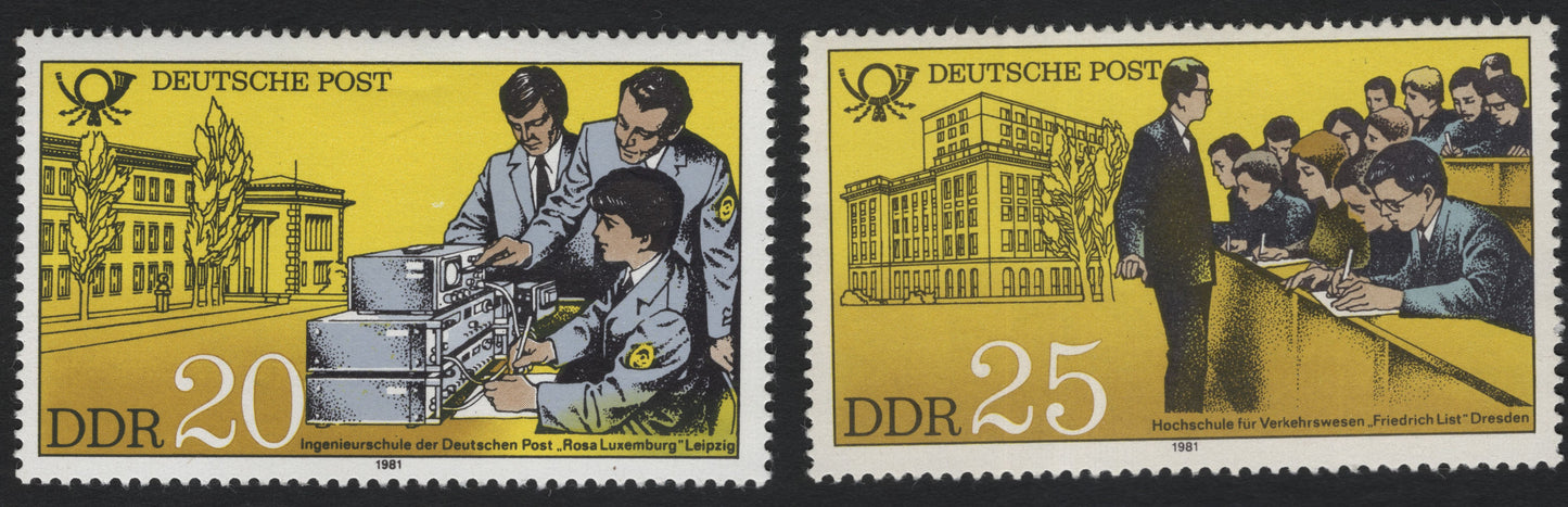 SCG10947 - German Democratic Republic (DDR) 1981 – Deutsche Post Educational Institutions (Pair)