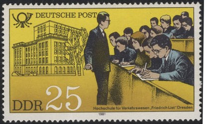 SCG10947 - German Democratic Republic (DDR) 1981 – Deutsche Post Educational Institutions (Pair)