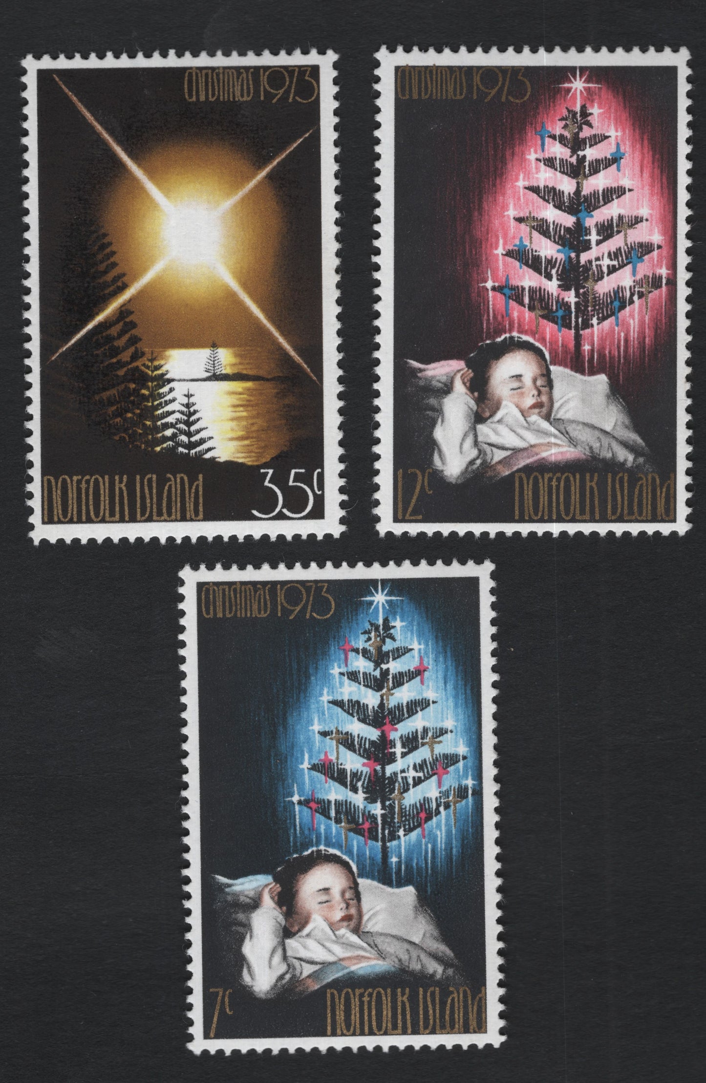 SCG10948 - Norfolk Island – Christmas 1973 Commemorative Set (3 Stamps)