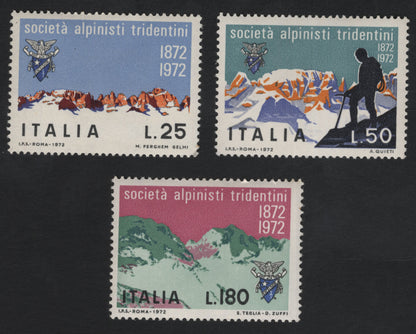 SCG10949 - Italy – 1972 Società Alpinisti Tridentini Centenary (Mountain & Alpinism) – Complete Set of 3