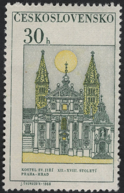 SCG10954 - Czechoslovakia 1968 – Prague Historic Monuments (30h & 60h) Pair